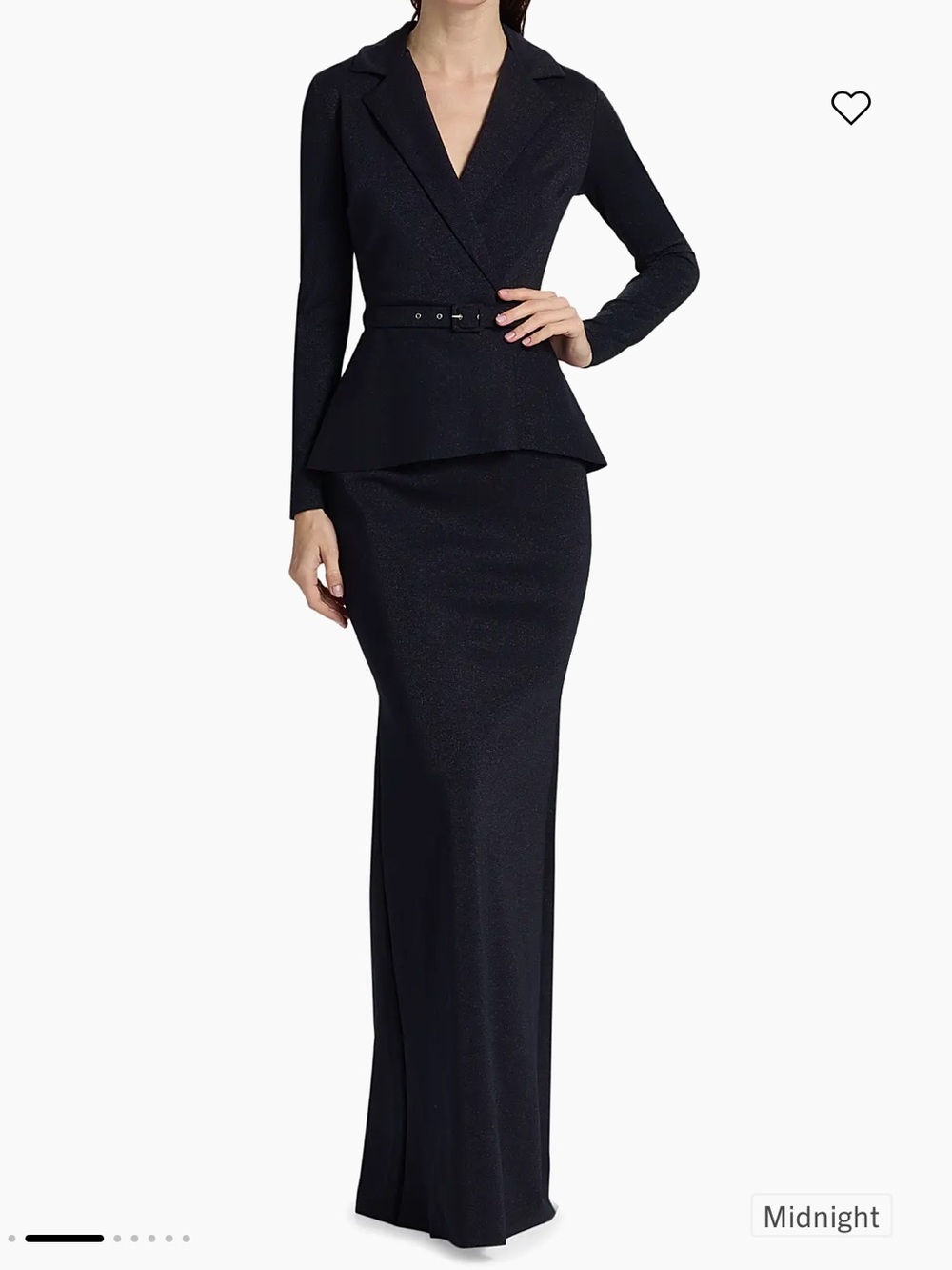 Chiara Boni La Petite Robe Thadira Jersey V-Neck Gown Midnight
